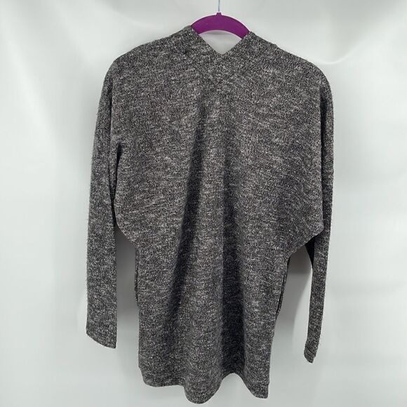 Z by Zella open front cardigan sweat shirt pockets marled black white grey gray - Picture 4 of 14